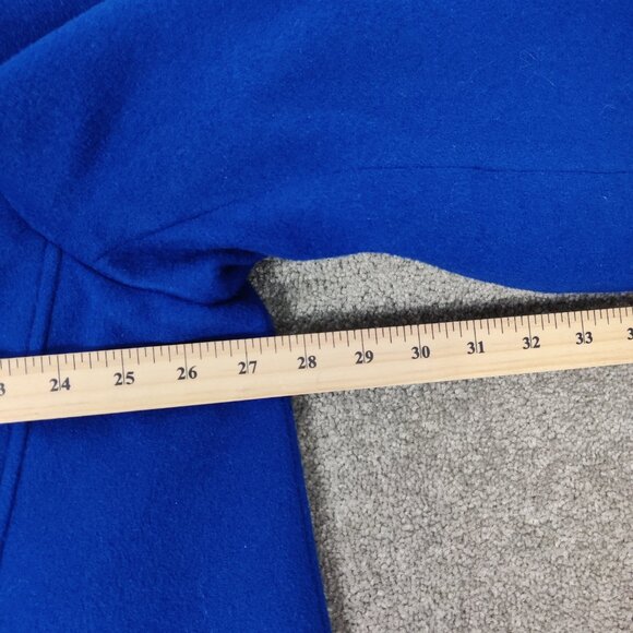 Portrait Women's Coat Size 2X Blue Wool Hooded Jacket Business Casual Office - Picture 8 of 9